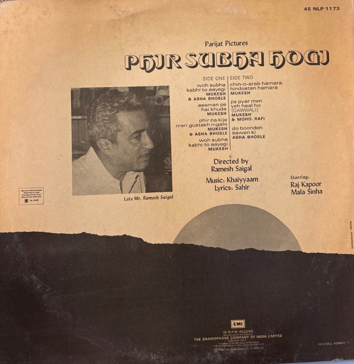 The back of the sleeve