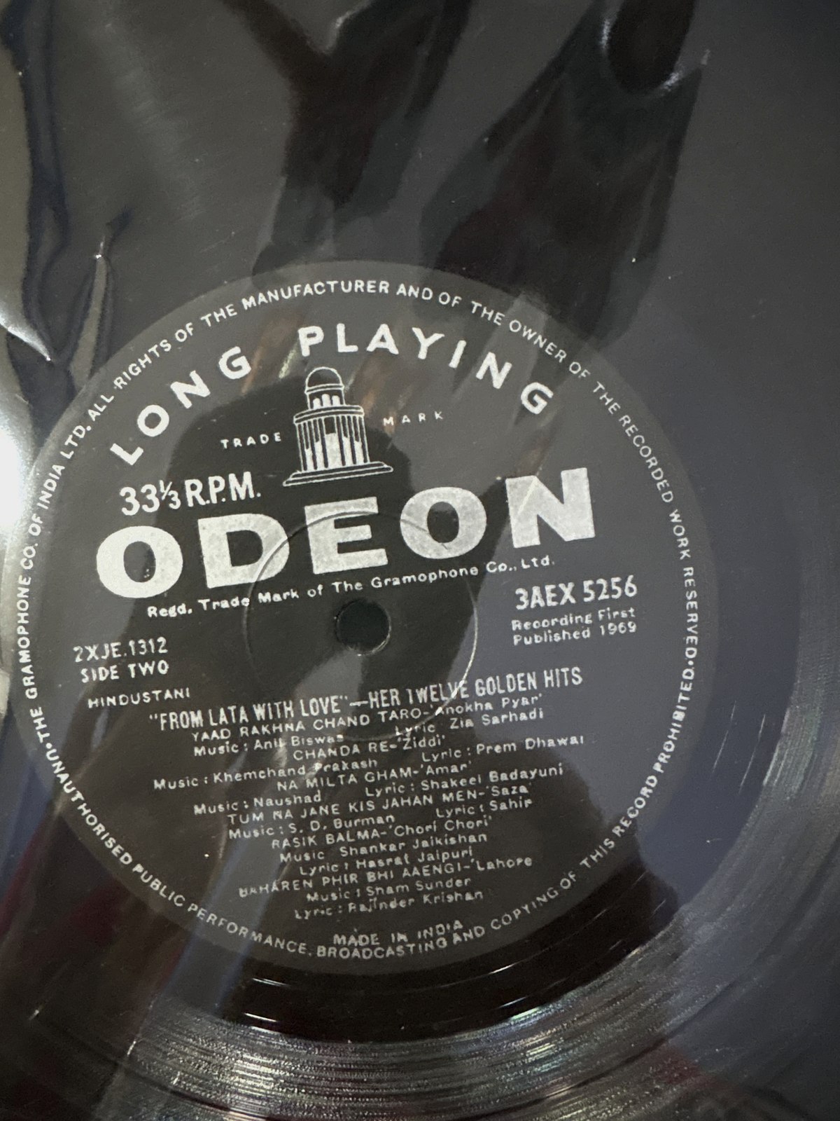 The back of the sleeve