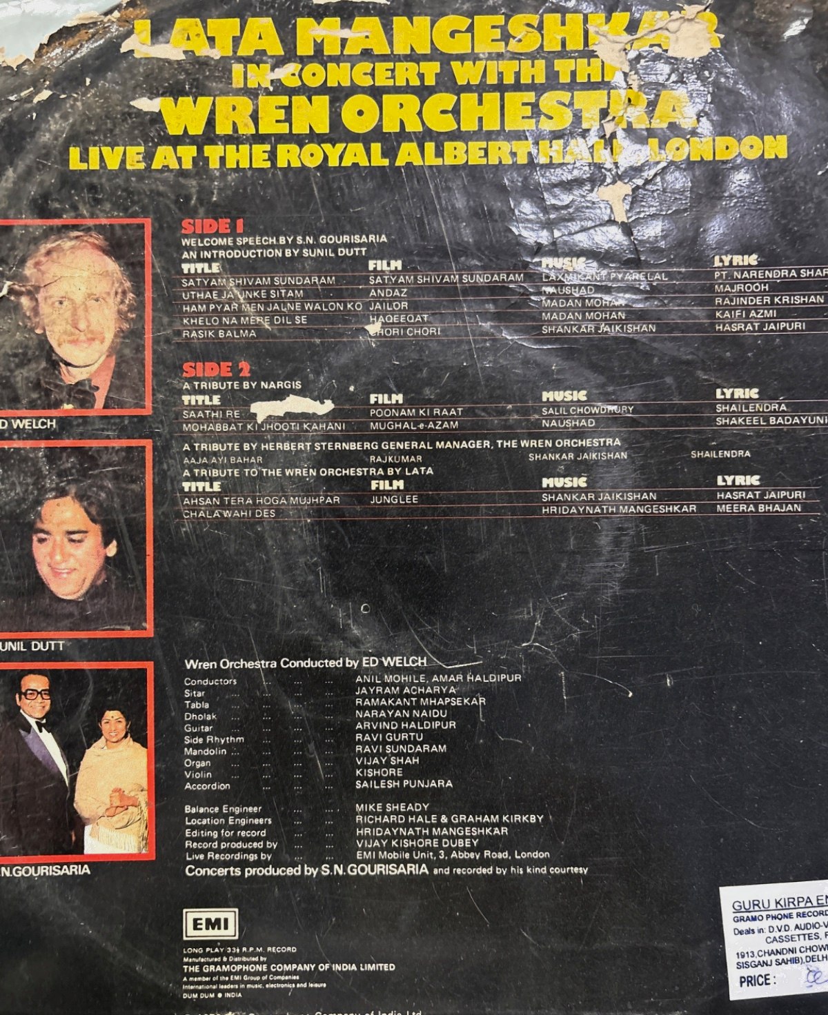 The back of the sleeve