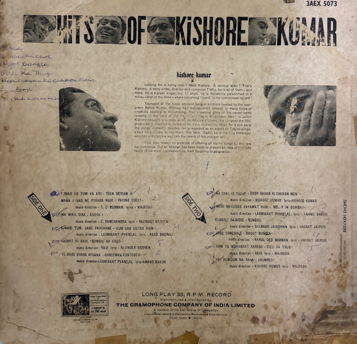The back of the sleeve